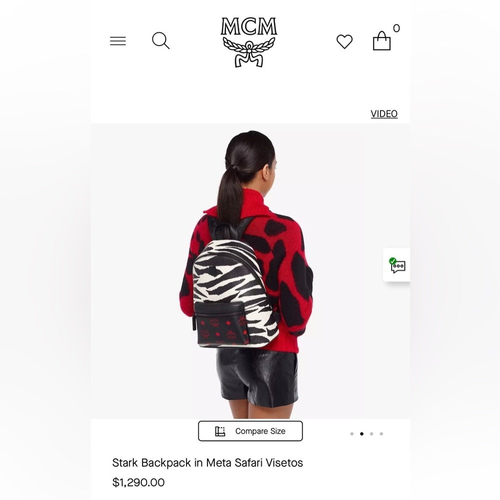 MCM Stark Backpack in Meta Safari Visetos